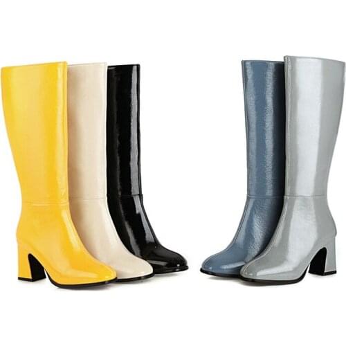 New Spring and Autumn Womens Shoes Square Root Side Zipper Knight Boots Mesh Breathable Single Lining Ladies High Boots 2021