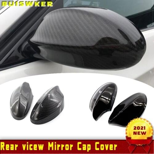 1 Pair Rear View Mirror Cover Caps for BMW E90 E91 325I 328I 330I Sedan 2005-2008 Gloss Black Side Mirror Covers