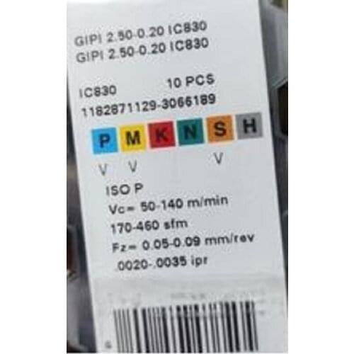 10PCS CARBIDE INSERT GIPI2.50-0.20 IC830