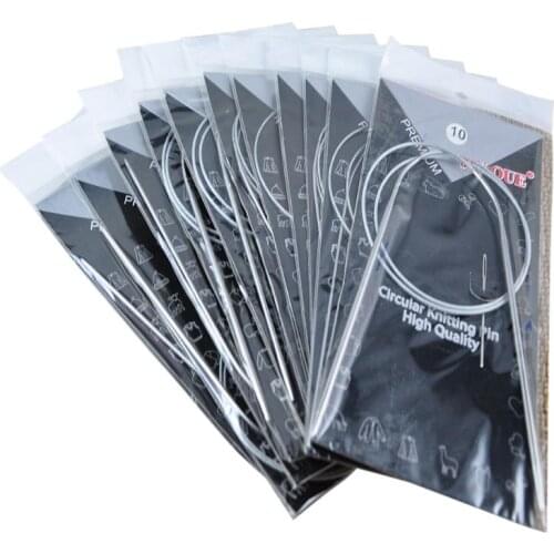 11pcs 32" 80cm Stainless Circular Knitting Needles Size 6-16