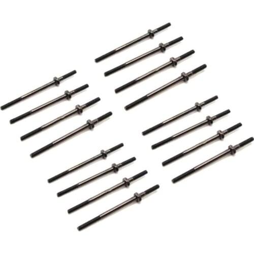 16PCS M2 Screw 2mm Both Ends Threaded Screw Nuts 94809 Spare Parts For Tamiya Mini 4WD Racing Car Model