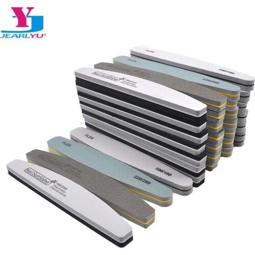 20/50 Pcs/Lot Sponge Nail Files For Manicure Nail Buffer Block 100/180 220/280 180/240 Grit Sanding Foam For Pollishing File Kit