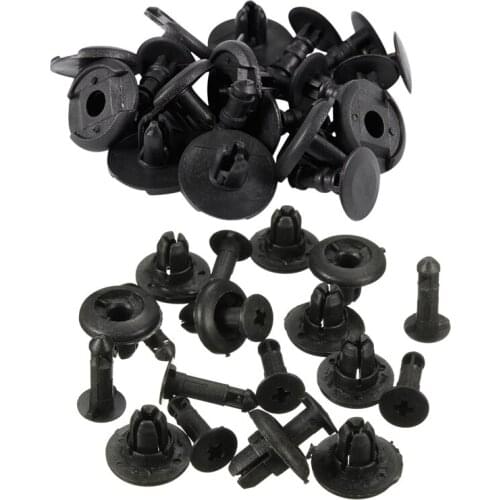 20 Pcs Car Clip: 10 Pcs Fender Spray Shield Clips for SUZUKI MAZDA & 10 Pcs Front Rear Bumper Push Retainer Clips