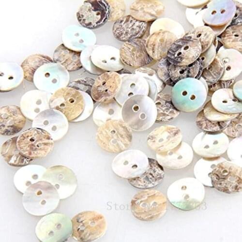 200Pcs 8mm Mother of Pearl round Buttons for Sewing, Scrapbooking, Embelishments, Crafts 7NK54