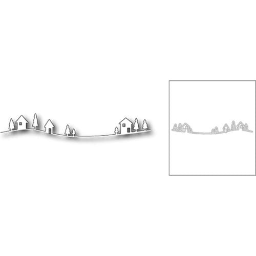 2020 New Tree and House Metal Cutting Dies For DIY Cut Paper Craft Making Edge Background Decoration Greeting Card Scrapbooking