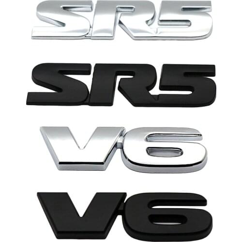 3D Car Sticker Metal SR5 V6 Logo Emblem Badge Car Tail Lights Trunk Side Decals For Toyo-Ta Tacoma Car Styling Car Accessories