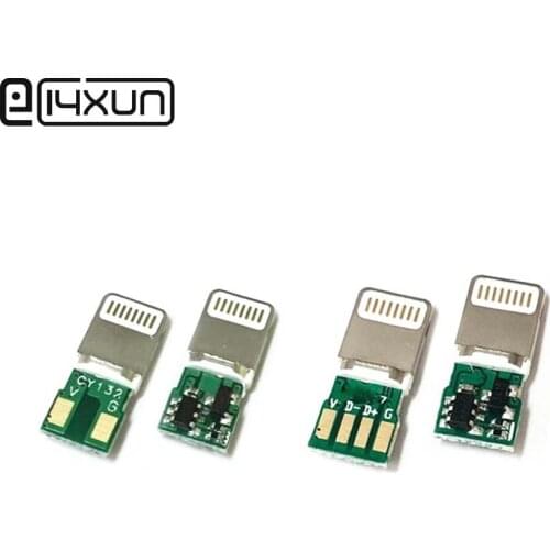4pcs 8Pin Male Plug USB Connector 8P DIY Self-Repair Welding Type Adapter Converter for iphone 8 9 10 6 Plus XR