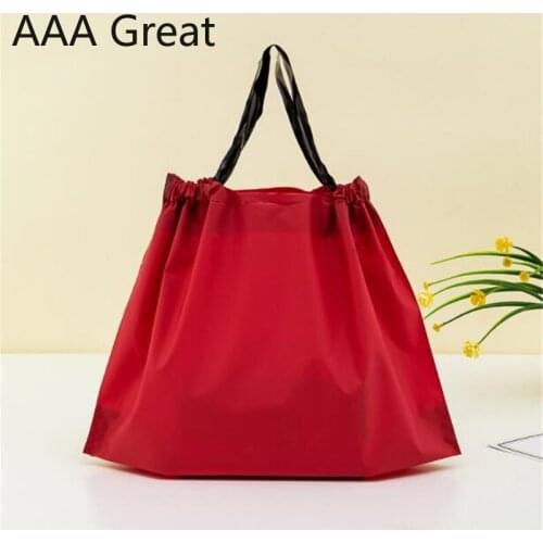 50Pcs/Lot Plastic Jewelry Gift Bag Shopping Bags Beautiful Packaging Pouch Bags With Handle Christmas Decorations Solid Wedding