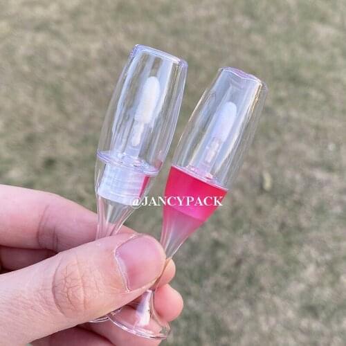 8ML Refillable Mini Wine Glass Shaped Empty Lip Gloss Bottle DIY Plastic EmptyLip Glaze Lipgloss Container Sample Vials