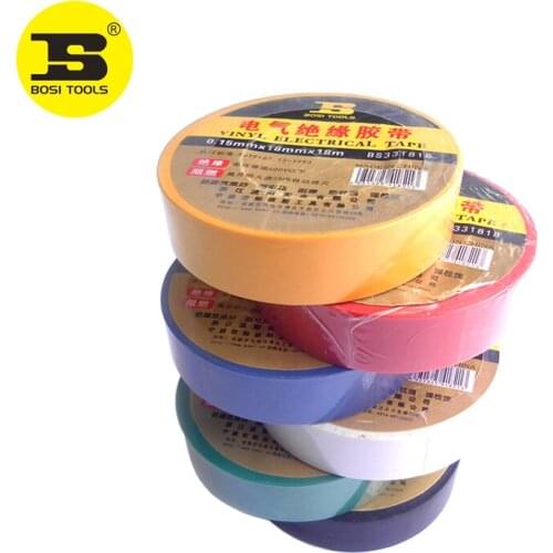 BOSI 18mmx 18m PVC self adhesive Insulation electrical tape