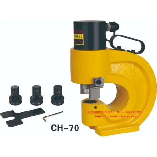 CH-70 Hydraulic Hole Punching Tool 35T Hole Digger Force Puncher Smooth for Iron Plate Copper Bar Aluminum Stainless Steel