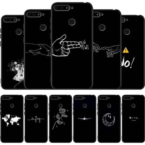 Bags Bumper Black Silicone Phone Case For Honor 30 20 Pro 8X 9X X10 10 20 Lite 10i Nova 5T Y6 7 9 Prime 2019 TPU Cover