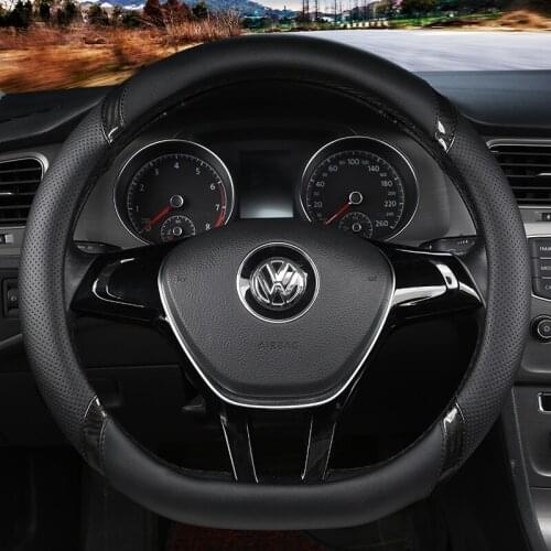 Car Steering Wheel Cover D Shape For VW GOLF 7 2015 POLO JATTA Passat Tiguan For Nissan Qashqai J11 X-trail T32 2015- 2017 2018