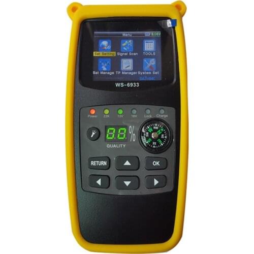 WS-6933 2.1 Inch LCD Display Satellite Finder Signal Meter DVB-S2 Receiver Satellite Detector with USB Port for Satellite TV