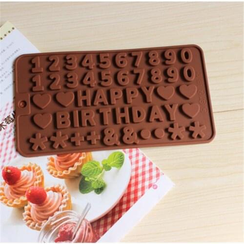 New Arrival Letter And Numbers Cake Mold Fondant Cake Molds Soap Chocolate Mold For The Kitchen Baking Cake Tools D546