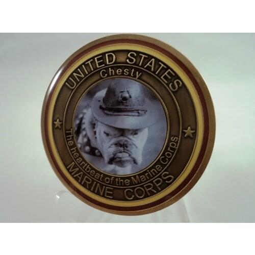 Hot sales Marine Corps Birthday USMC Challenge Coin Military Chesty Mascot Dog coin High quality Custom coins FH810203