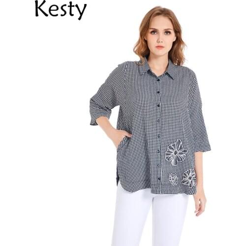 KESTY Check Blouses