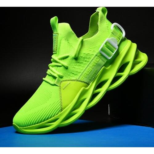 Mens Shoes Fashion Lightweight Breathable Mesh Sports Shoes Outdoor Leisure Slow Walking Running Shoes Large Size 36-46