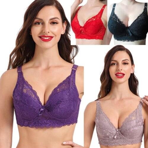 Plus Size Thin Underwear Small Bra Adjustable Lace Womens Bra Breast Cover B C D Cup Large Size Lace Bras