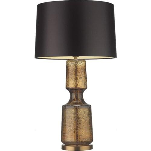 LukLoy American Retro Table Lamp for Living Room Bedroom Bedside Hotel Vintage Glass LED Table Light Creative Decorative WF1026