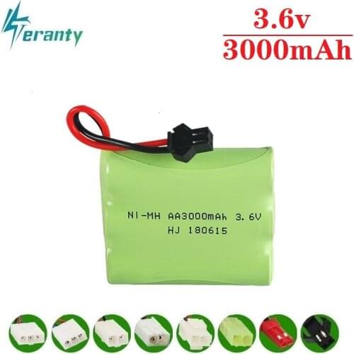 M Model ) 3.6v 3000mah NiMH Battery For Rc toy Car Tanks Trains Robot Boat Gun Ni-MH AA 2400mah 3.6v Rechargeable Battery 1Pcs