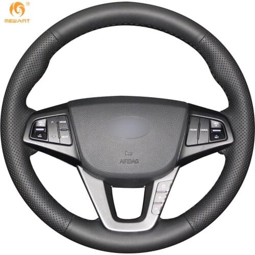 Mewant for 2013 2014 Hyundai Mistra Black Micro Fiber Artificial Leather Car Steering Wheel Cover Accessories