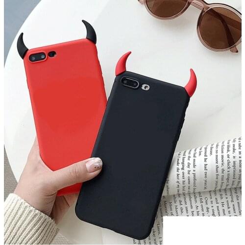 Soft Silicone Case Devil Horns Demon Angle Cover for Huawei Mate 9 10 20 20x RS Nova 2 2i 3 3i 2S 4 G9 Plus Pro Phone Cases