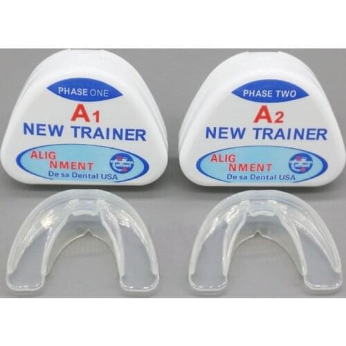Updated Version Set (A1& A2) Dental Tooth Orthodontic Appliance Trainer Alignment Braces MouthpiecesTeeth Straight/Alignment