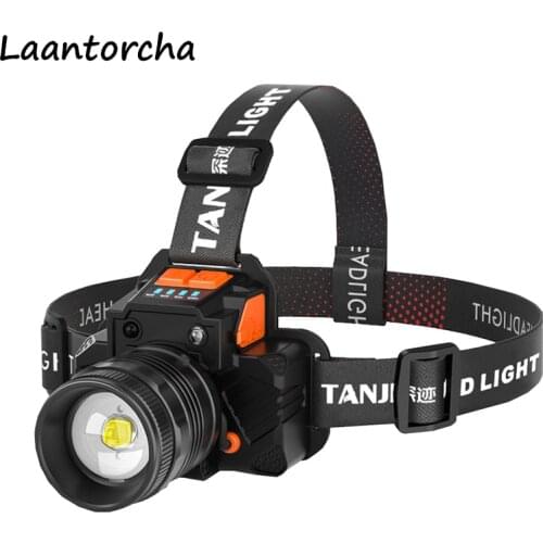 Fishing Headlamp Rotate focus Head lamp Ultra Bright Camping Headlight USB Rechargeable powerful headlamp Glare LED Miners lamp