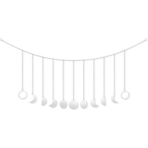 New Moon Phase Garland Wall Decorations Art Wall Hanging 11 Ornaments gold silver for Bedroom Home Living Room