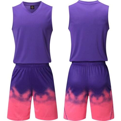 New kids men Gradient Basketball Jerseys Sets Uniforms breathable basketball training jersey set blank college tracksuits custom