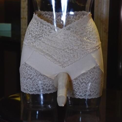 New Arrival Men Lace Erotic Cotton Underwear High Waist Sexy gay Lingerie Breathable Pouch Sheath slim fit Boxer