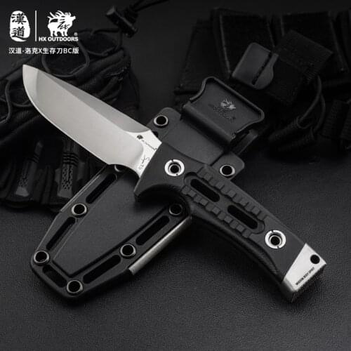 HX OUTDOORS Fixed Blade Knife Hunting Knives, 7Cr17mov Steel K10 Handle 58HRC, Camping Knives Survival Rescue Tools With Sheath
