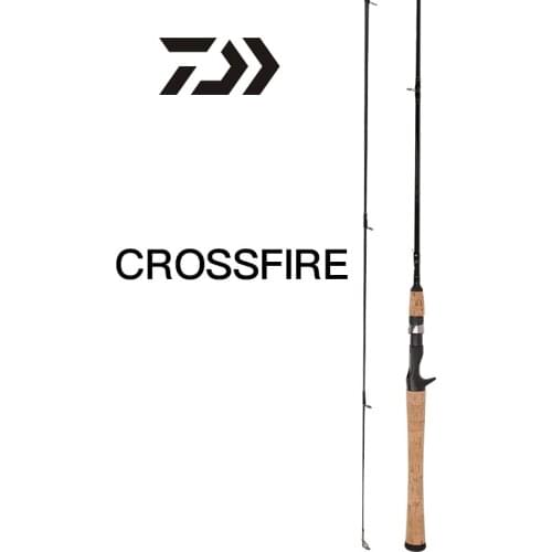 Original DAIWA CROSSFIRE Spinning/Casting Fishing Rod Carbon Fast Action Lure Rod UL/M/MH Power 1.68m/1.83m/1.98m/2.13m