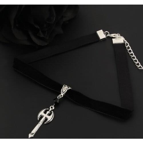Axe Necklaces Pendants Gothic Vintage Dagger Knife Chokers Punk Sword Jewelry Women Gift