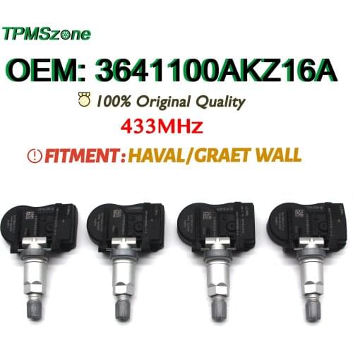 Car TPMS 3641100AKZ16A Tire Pressure Monitoring System 433MHz For Great Wall Wingle 5 C50 Harvard H5 H6 Tyre Air Monitor Sensor