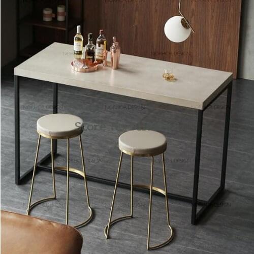 Nordic Iron Bar Chair Bar Chair Creative Family Bar Stool Bar Stool High Footed Stool Coffee Shop Leisure Bar Stool