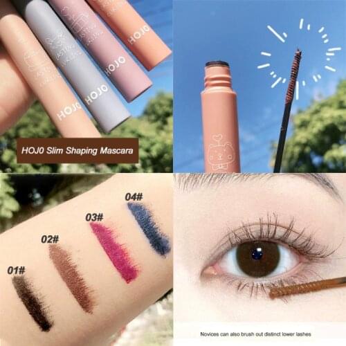 4 Color Slender Mascara Long Waterproof Thick Curling Long Lashes Not Easy To Smudge Multi-color Spiral Brush Mascara TSLM1