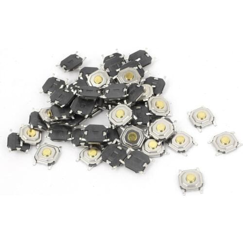 Uxcell 100 Pcs 5mmx5mmx1.5mm 4Pin SMD Momentary Push Button Tact Tactile Micro Switches