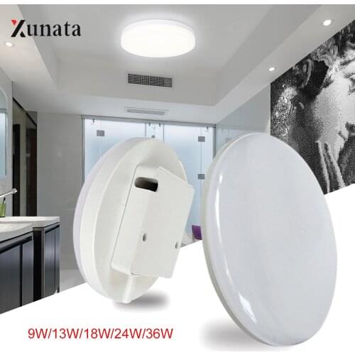 XUNATA AC85-265V Square Led Panel Light Ultra Thin Surface Mounted Round led Ceiling Light Lampada Led Lamp 9W 13W 18W 24W 36W