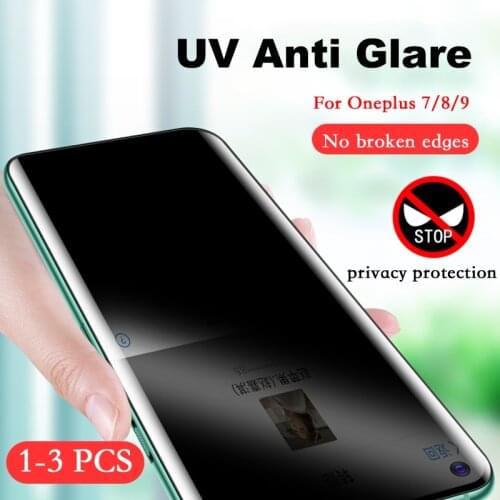 Arvin Tempered UV Glass For Oneplus 8 8pro 7Pro 7T pro screen protector anti-peep For Oneplus 8 8Pro Full coverage screen film