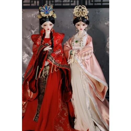 1/4 1/3 Scale BJD Clothes Doll Accessories Chinese Ancient Costume Hanfu Fairy Dress Outfits for BJD/SD MSD SD13 C0729