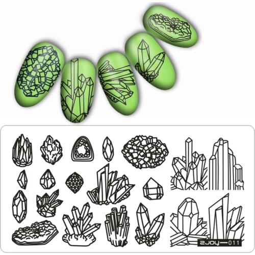 10Pcs/lot 12.5*6.5cm Rectangle Nail Stamping Plates 3D DIY Pattern Nail Art Image Plate DIY Nail Stamping Template