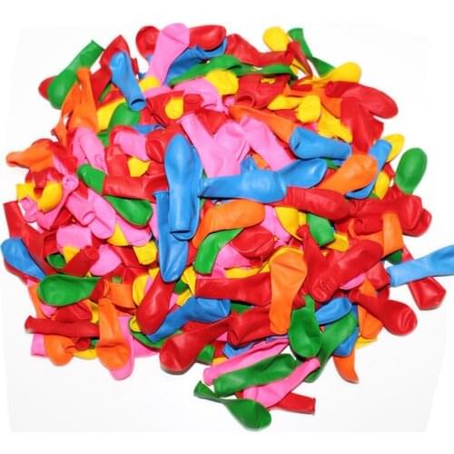 100pcs/pack Bomb Balls Shooting Game Latex Small Balloon Summer Water Mixed Color Outdoor Wedding Birthday Party Decor supplies