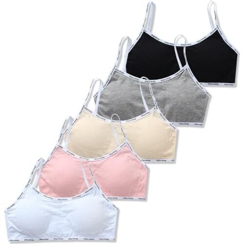 3Pc/lot Training Bras Kids Bras Young Children Girl Student Bra Top Thin Underwear for Child Teens Summer