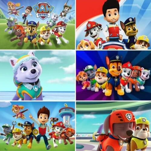 5D Diamond Painting Cartoon Movie Dog Patrol Group Animal Patrol Diamond Embroidery Cross Stitch Mosaic Disney