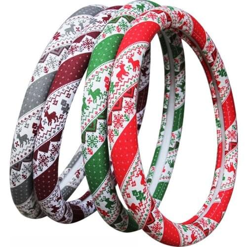 Car Steering Wheel Cover For 37 - 38 CM 14.5"-15" For Gift Flax Auto Steering-Wheel Anti-slip Inner Ring M Size Car Accessories