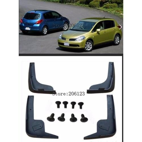 For Nissan Tiida Versa C11 2007-2011 Hatch 2012 Hatchback Latio Splash Guards Mud Flap Mudguards Fender 2008 2009 Car Mud Flaps