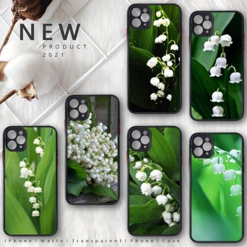 Lily of the Valley Flower Phone Case matte transparent For iphone 7 8 11 12 plus mini x xs xr pro max cover