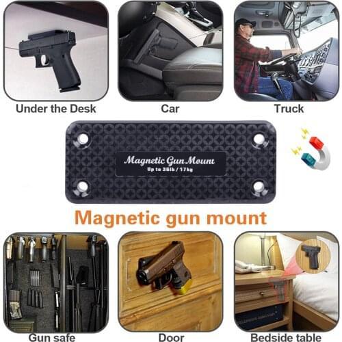 36LBS Magnetic Gun Holder Holster Gun Magnet Pistol Rifle Concealed for Car Under Table Safe Tool Free Shipping Hidden Case Hold